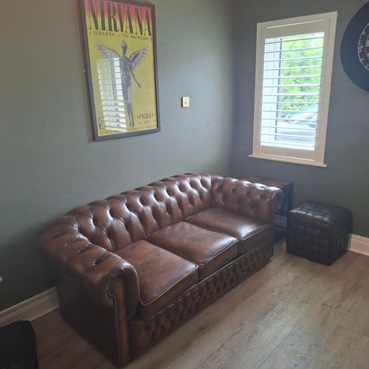Full Leather Chesterfield Sofa