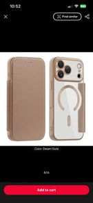 iPhone 11 golden Luxury Transparent Flip Leather Wallet Magnetic Phone Case For iPhone