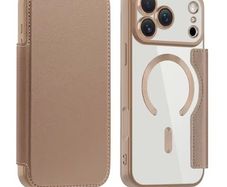 iPhone 11 golden Luxury Transparent Flip Leather Wallet Magnetic Phone Case For iPhone