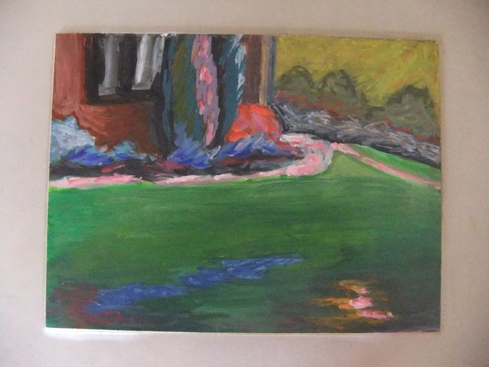 N Howard Flanders UK Artist Oil Painting 'House Opposite'