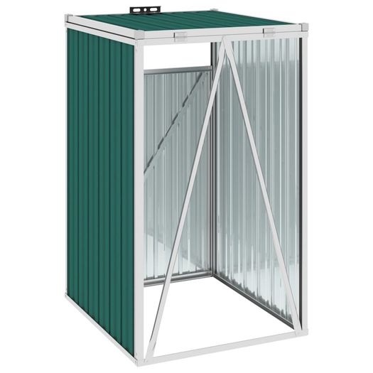 Garbage Bin Shed Green 72x81x121 cm Steel