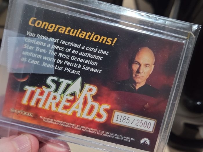 Jean Luc Picard star trek uniform piece TNG star Threads collectible