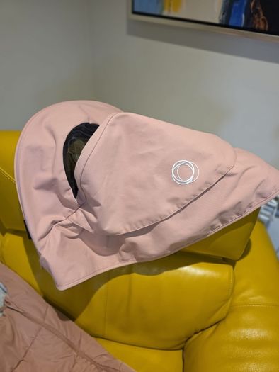 Bugaboo pink footmuff and sun canopy
