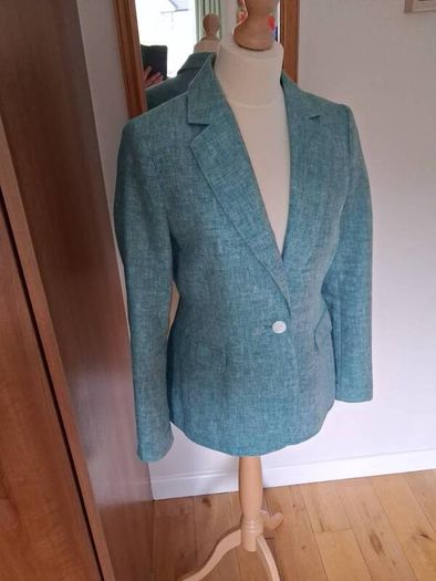 hobbs green mirabel linen blazer Size 10
