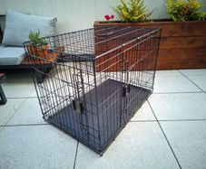 Metal Dog Crate + Cover 91Lx 58W x 64H cm