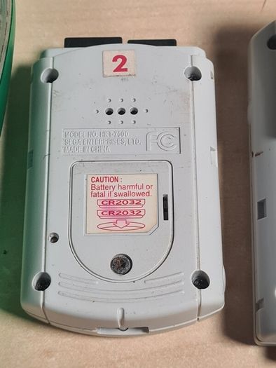 Sega Dreamcast Console With Green Controller Joypad Visual Memory Unit Vmu And Rumble Pack