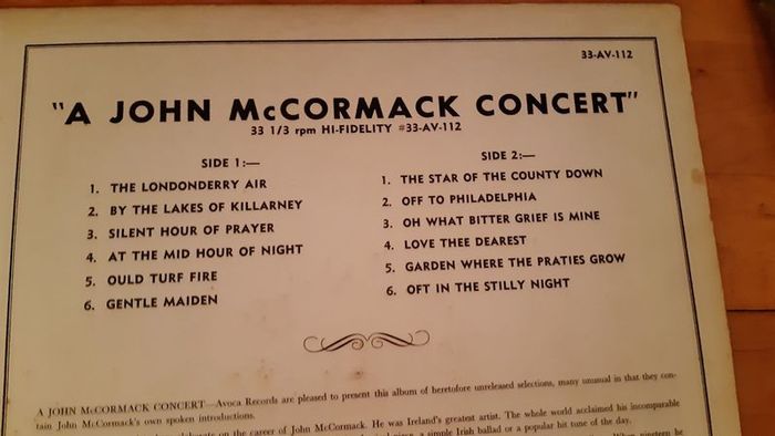 John McCormack LPs Vinyl Selection