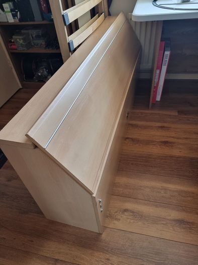 King size bed frame with large storage box.