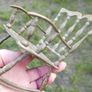 Vintage brass rocking chair, dolls, Teddy bear chair H 6,5" 4 x 5" Image 8
