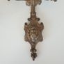 French pair brass wall sconces for candles vintage Image 7