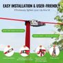 Zipline Kit for Kids and Adult, 65 ft Zip Line Kits Up to 500 lb, Backyard Outdoor Quick Setup Zipline, Playground Entertainment with Zipline, Nylon Safety Harness, Seat, and Handlebar Image 5