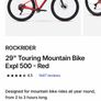ROCKRIDER 29" Touring Mountain Bike Expl 500 - Red Image 5