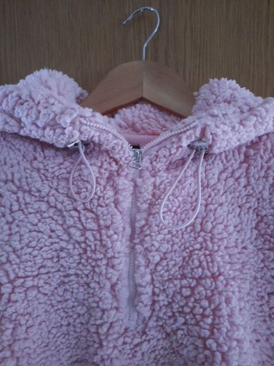 bershka pink thick fleece hoody