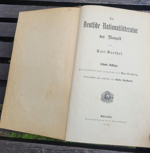 Die deutsche Nationalliteratur der Neuzeit / Karl Barthel. - 10. Aufl. - Gutersloh : Bertelsmann, 1903