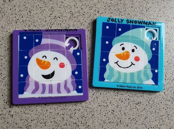 New - Two Really Cute Christmas Snowman Puzzles - #