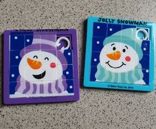 New - Two Really Cute Christmas Snowman Puzzles - #