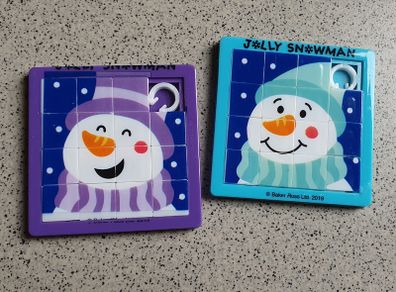 New - Two Really Cute Christmas Snowman Puzzles - #