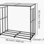 Outdoor Firewood Log Rack with Sloped Roof 143cm, Powder-Coated Steel Frame Image 4