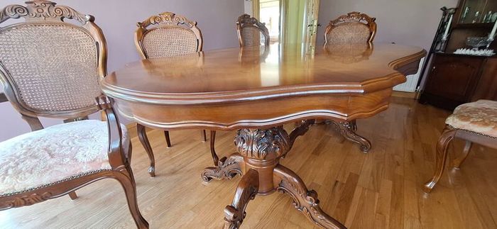 Inlaid Italian Rosewood Dining Room set