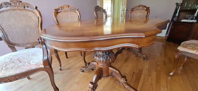 Inlaid Italian Rosewood Dining Room set