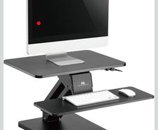 Standing desk adaptor - sit and stand with air lever