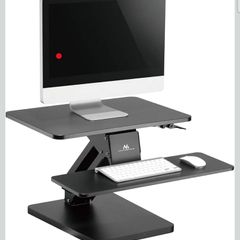 Standing desk adaptor - sit and stand with air lever