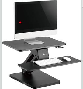 Standing desk adaptor - sit and stand with air lever