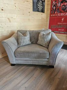 2 X Large Grey Caseys Armchairs