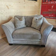 2 X Large Grey Caseys Armchairs