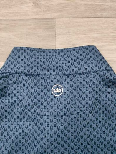Peter Millar Half Zip Portmarnock Golf Club Skull Print Jumper Mens XL