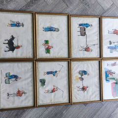 8 Chinese rice paintings for quick sale