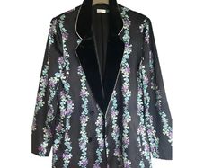 Rixo floral and velvet blazer fits 12-14