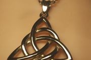 sterling silver Trinity knot pendant and chain