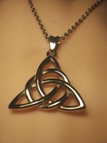 sterling silver Trinity knot pendant and chain