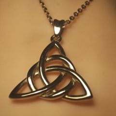 sterling silver Trinity knot pendant and chain