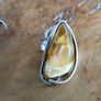Natural Beautiful Large Amber Ring Sterling Silver adjustable. Image 3