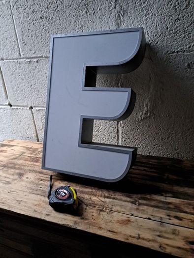 Large Aluminium Letter E