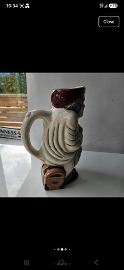 Vintage Roy Kirkham Pottery Scrooge Toby Jug Character Mug  Staffordshire Earthenware