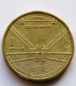 Australia Dollar Rare Sydney Harbour Bridge "S" Counterstamp 2007 UNC collector commemorative