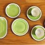 Art Deco part coffee set produced by Aich in Czechoslovakia 1920s - 1930 lime green color  rare Image 2