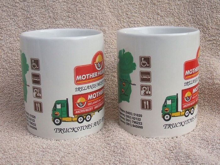 MOTHER HUBBARDS (truck stop & restaurants) - a pair of merchandise/souvenir mugs (c.1990s)
