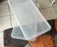 Under Bed Storage Box clear plastic 42l