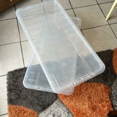 Under Bed Storage Box clear plastic 42l