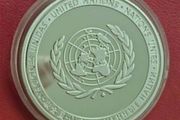 United nations, peacekeeping commerative coin.