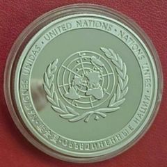 United nations, peacekeeping commerative coin.