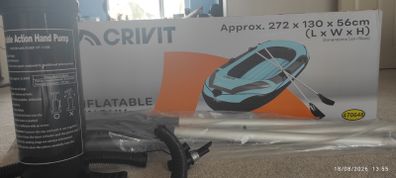 CRIVIT Inflatable Dinghy 260kg  3 Person 50 ONO