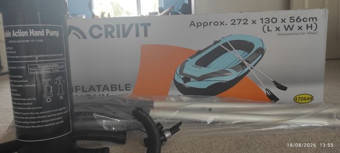CRIVIT Inflatable Dinghy 260kg  3 Person 50 ONO