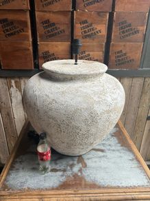 X large pottery lamp