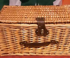 vintage wicker basket,  ideal steam rally extra
