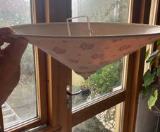 90s Style Uplighter  Floral Bowl Lampshade